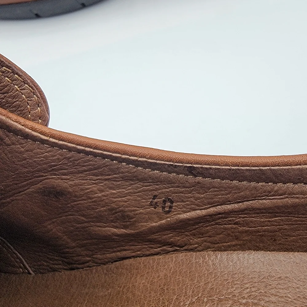 Sanita Brown Shoes Wedge Heel‎ Pumps w/ Buckle Maralyn SIZE 40; US 9.5. #1617